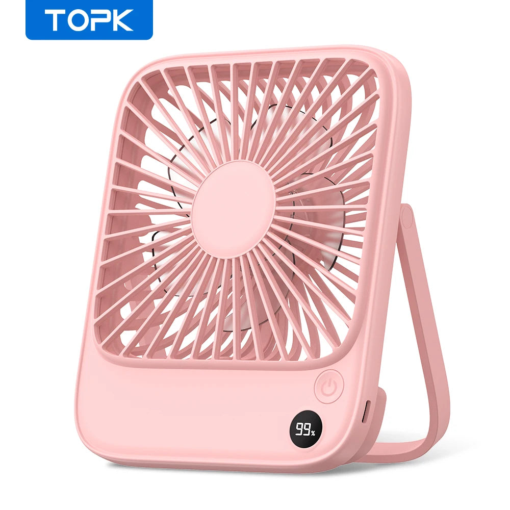 Portable Fan Electric Camping Battery USB Desk Small Silent for Room