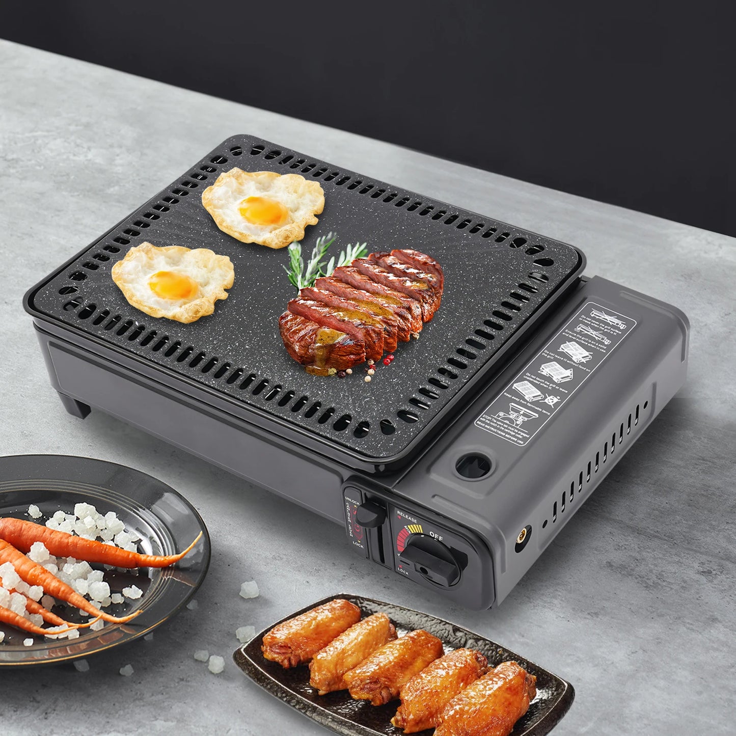 Butane Grill Stove, Portable Camping Grill Gas Stove