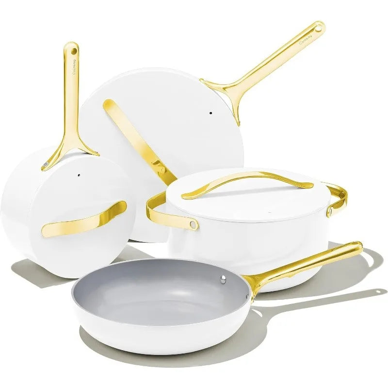 Nonstick Ceramic Cookware Set - Navy Oven & Safe, Pots and Pans Set