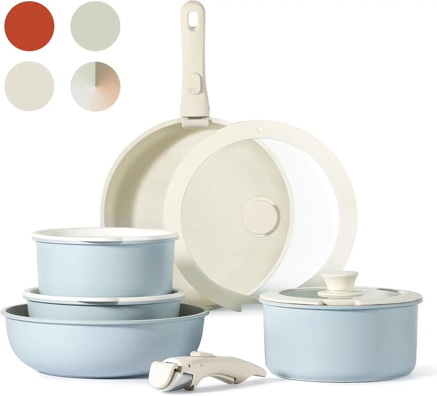Nonstick Cookware Set Detachable Handle, Induction Kitchen