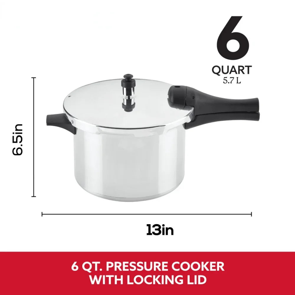 6-Quart Aluminum Stovetop Electric Pressure Cooker
