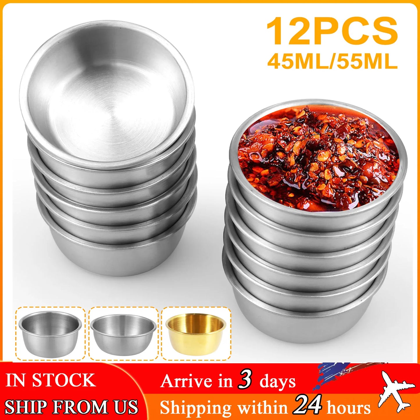 Sauce Dipping Bowl Round Sauce Dishes Mini Reusable Seasoning Cups