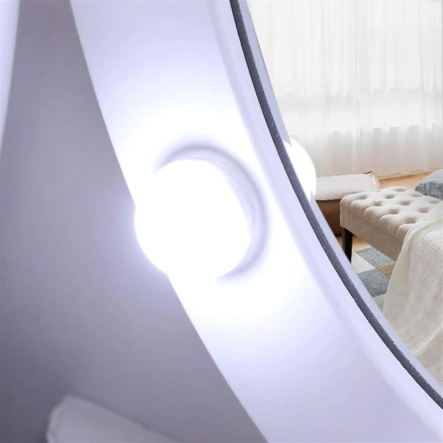 Table Set with Lighted Mirror, 5 Large Drawers for Women