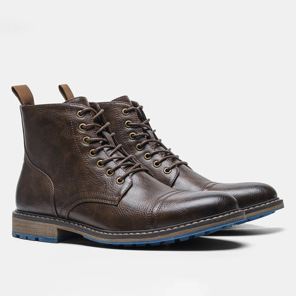 Brogue Men Chelsea Boots American style Comfortable Fashion Leather ankle Boots