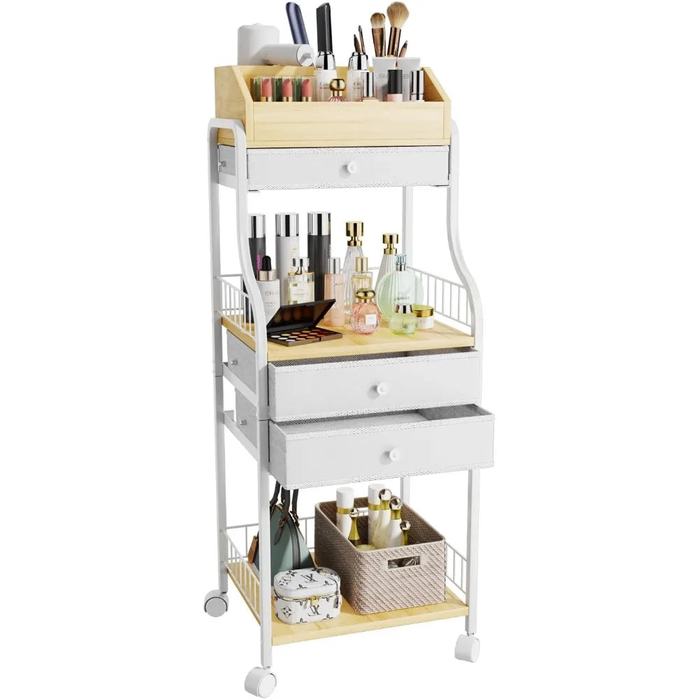 floor Skincare Make Up Organizers with Drawers, Vanity Cosmetics