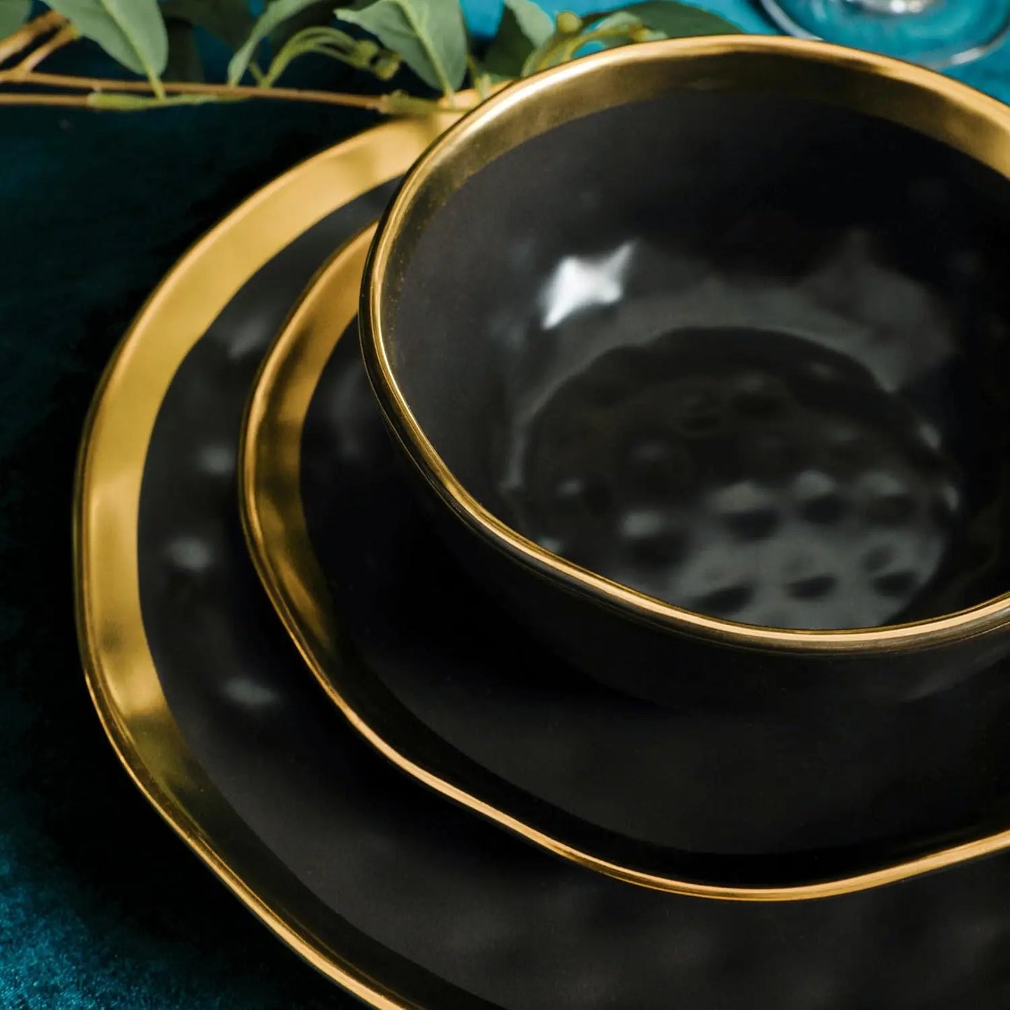 Stone Lain Modern Poreclain Dinnerware Set, Plates and Bowls Set, Dish set