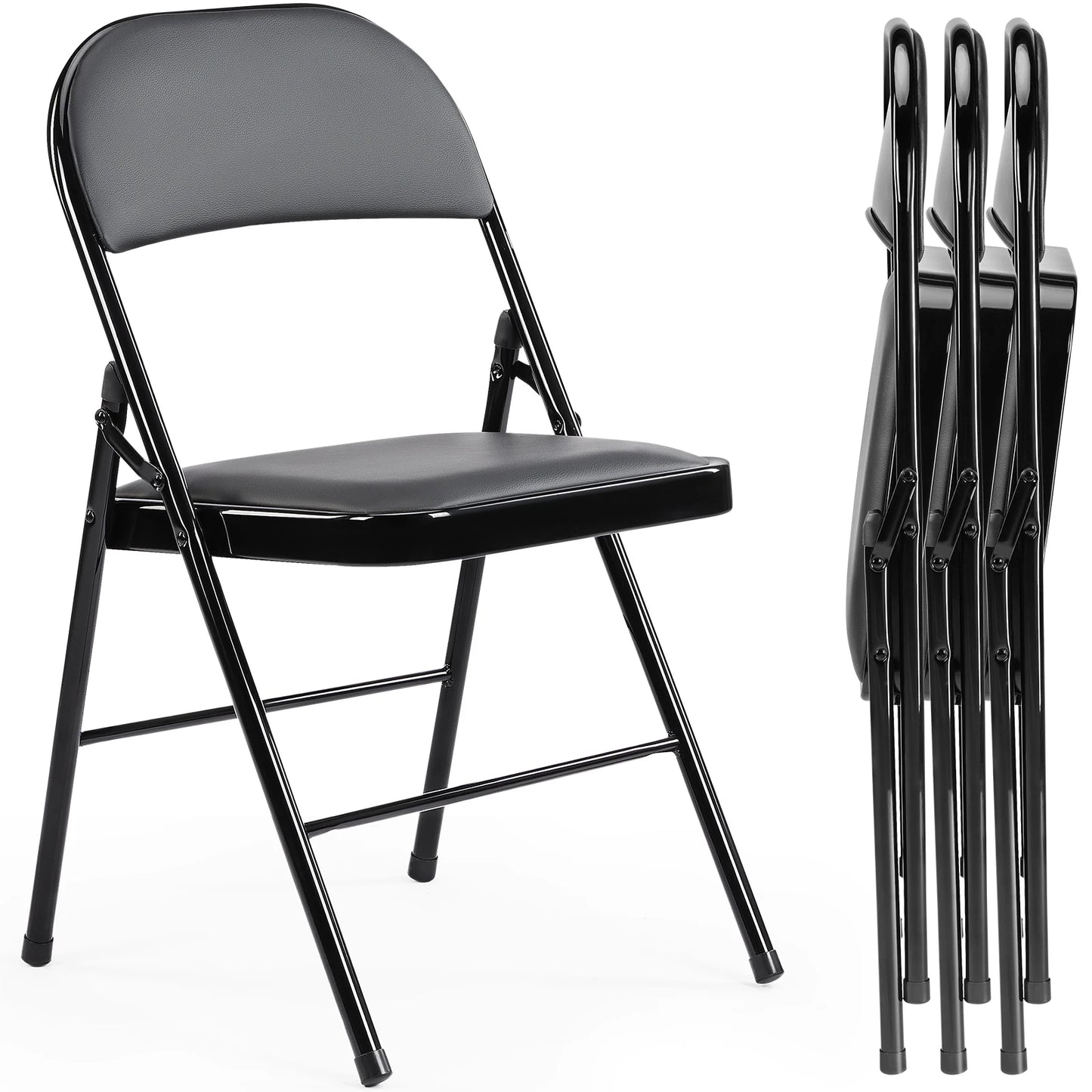 Folding Chair Metal Living Room Rocking Dinner Chairs Easy to Use Storage