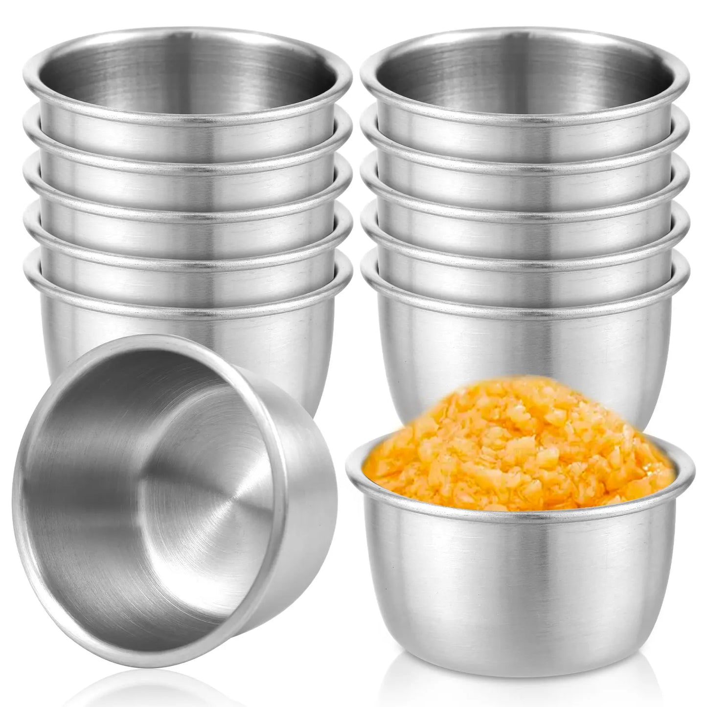 Sauce Dipping Bowl Round Sauce Dishes Mini Reusable Seasoning Cups