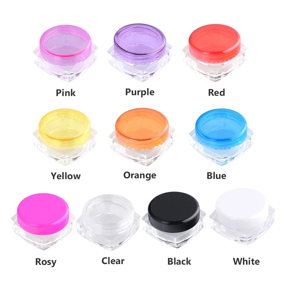 Cosmetic Plastic jars Transparent Bottles Lip Balm