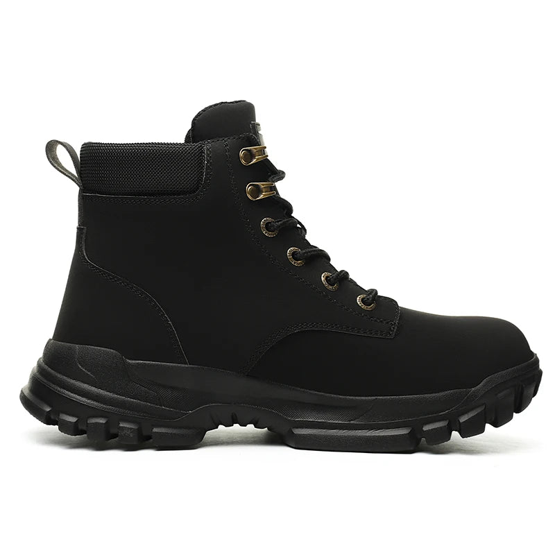 Men Safety Shoes Protective Sneakers Steel Toe Cap Anti-smash Work Shoes Fashion