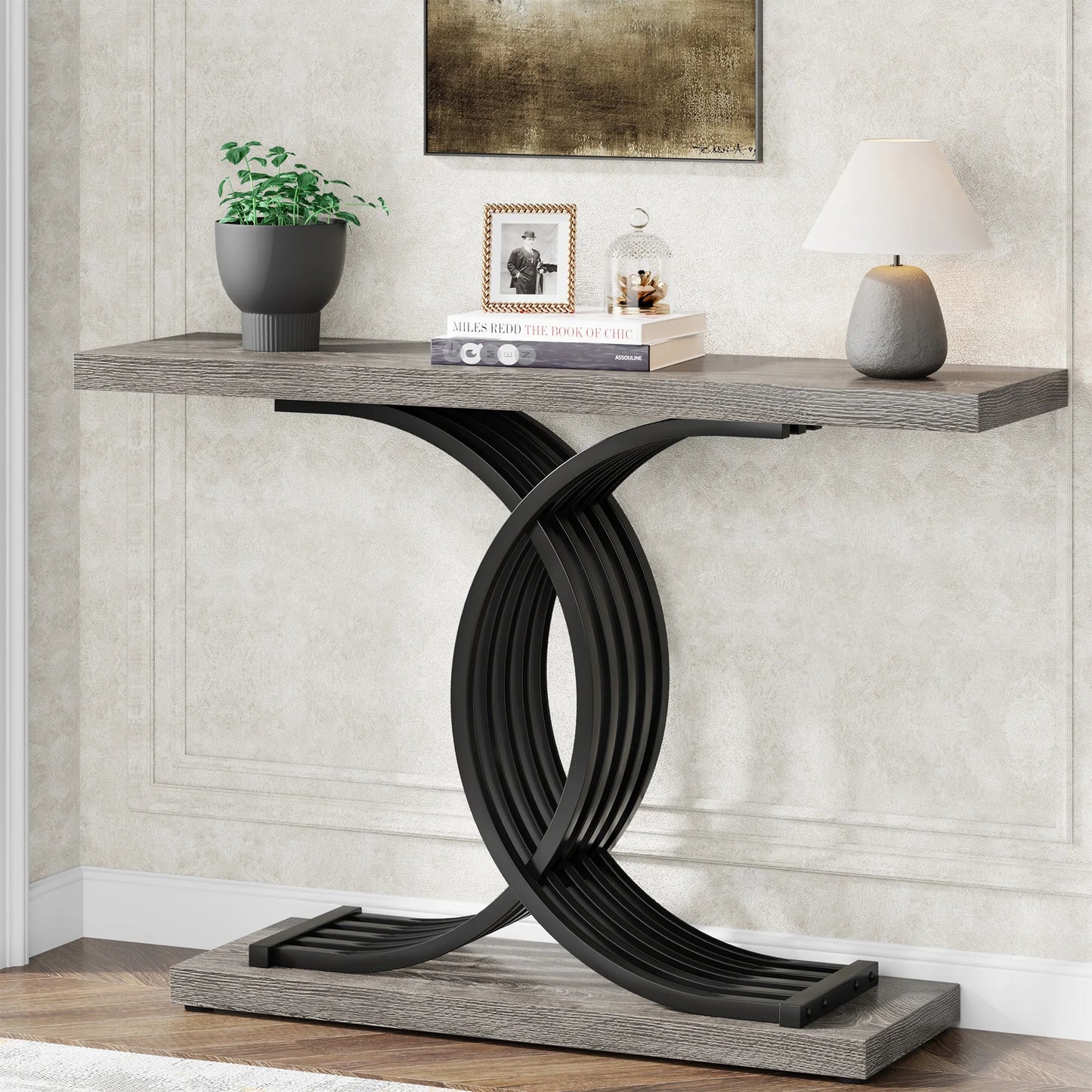 Gold Entryway Table, Modern Console Faux Marble Narrow Wood Sofa