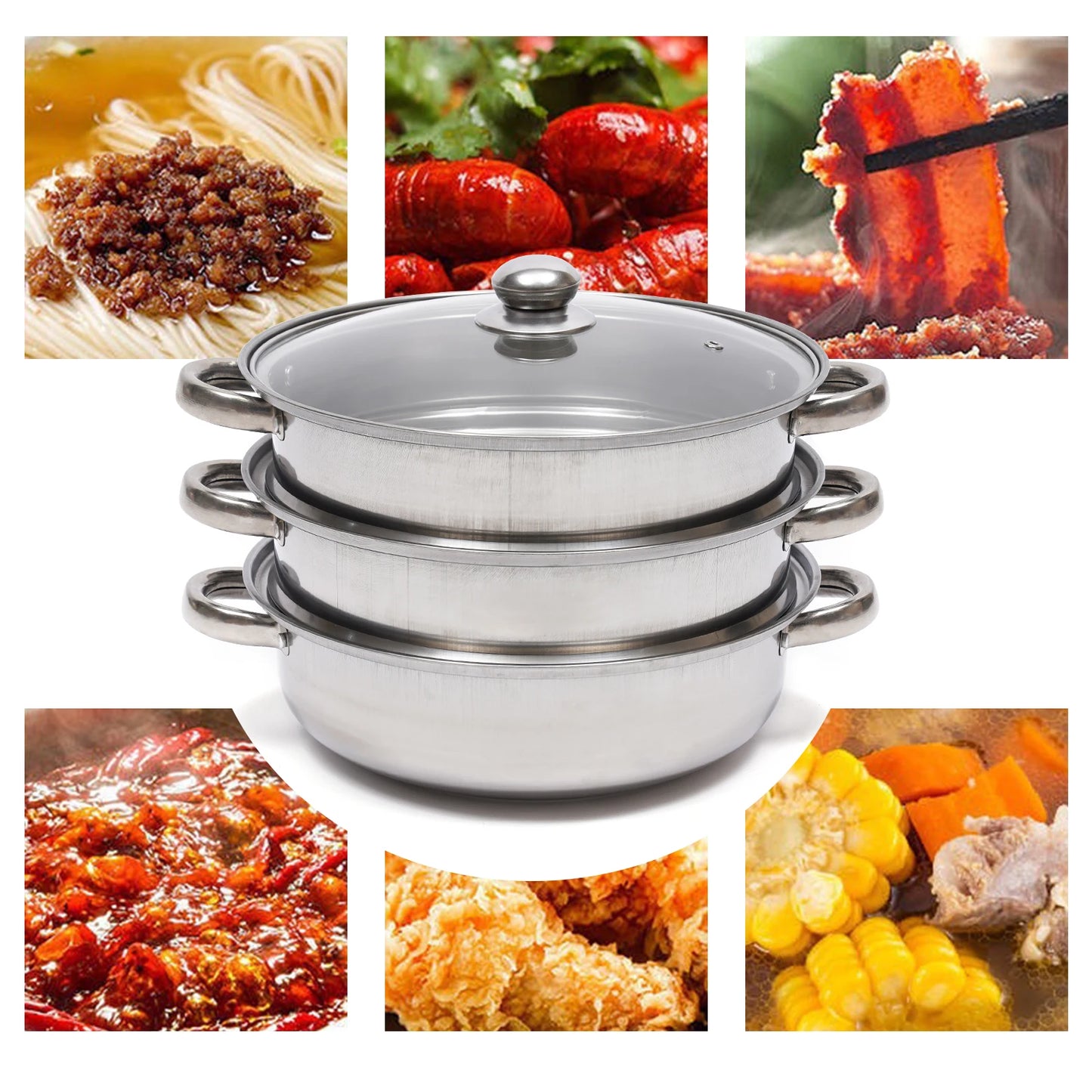 Multi-Functions Stainless Steel Explosion-Proof Steamer for Cooking