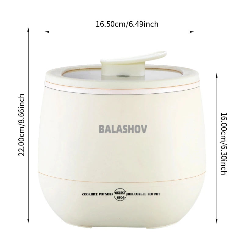 Electric Mini Rice Cooker Non Stick Pots for Cooking Portable Appliances for Kitchen