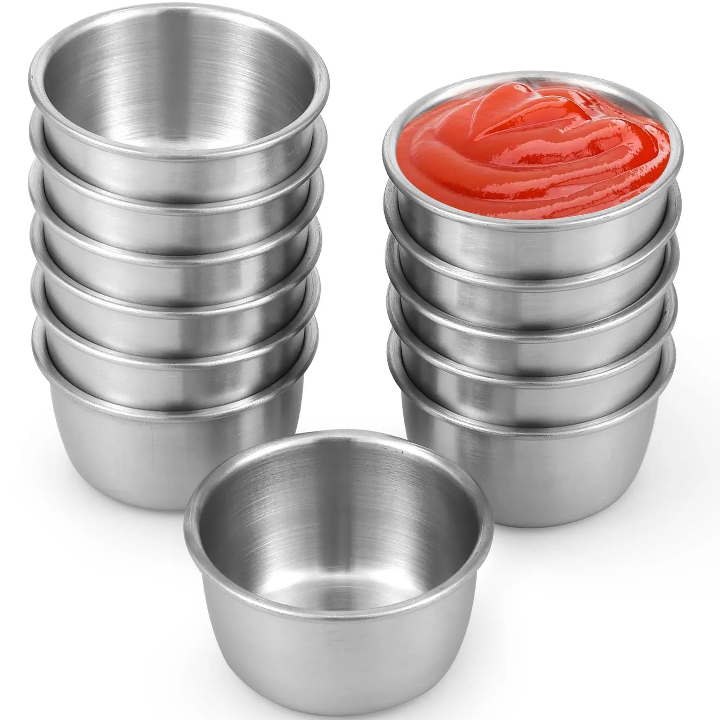 Sauce Dipping Bowl Round Sauce Dishes Mini Reusable Seasoning Cups