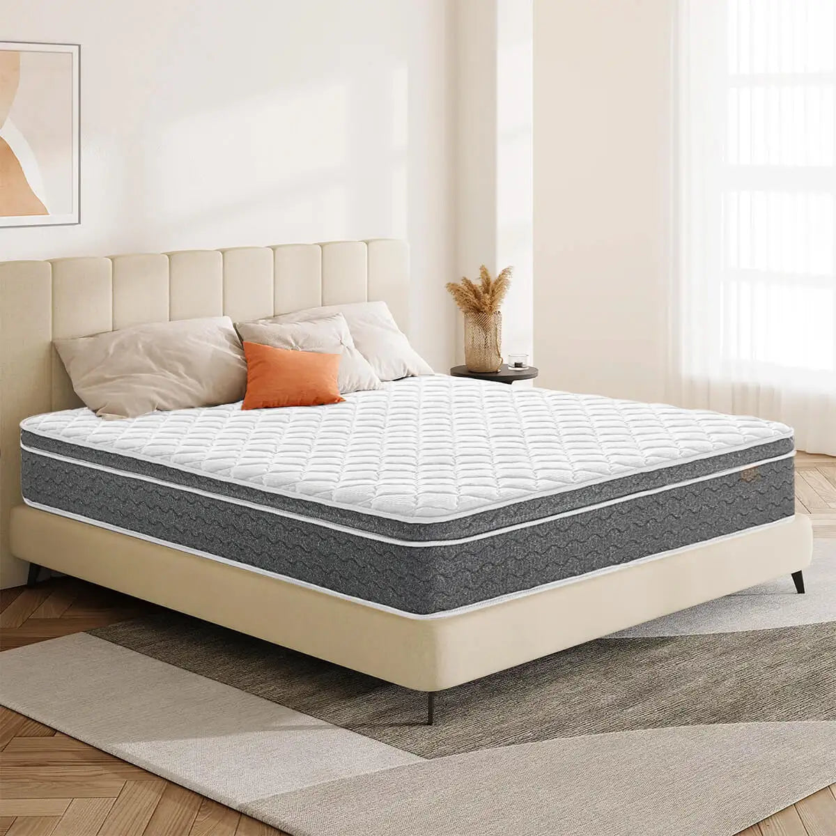 Queen Size Mattress Hybrid ,Fiberglass Free,Medium Feel,Motion