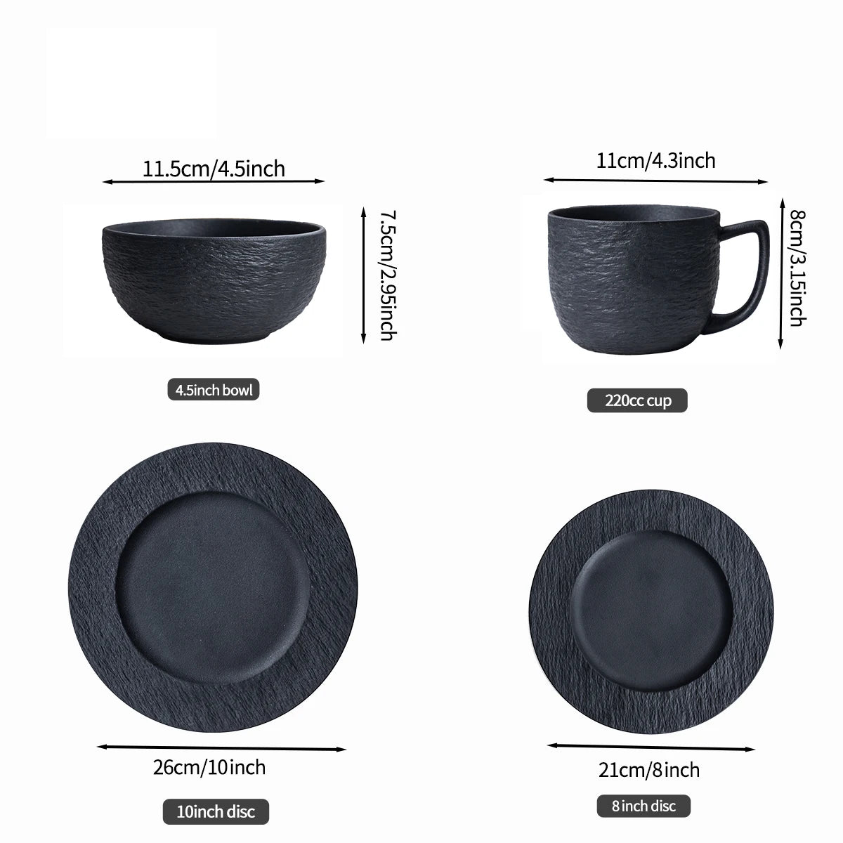 Dinnerware Dish Set Ceramic Dinner Tableware Dishware, Stoneware Plates