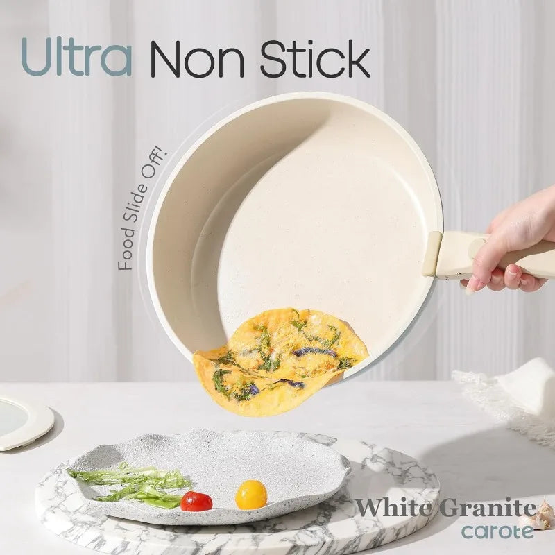 Nonstick Cookware Set Detachable Handle, Induction Kitchen