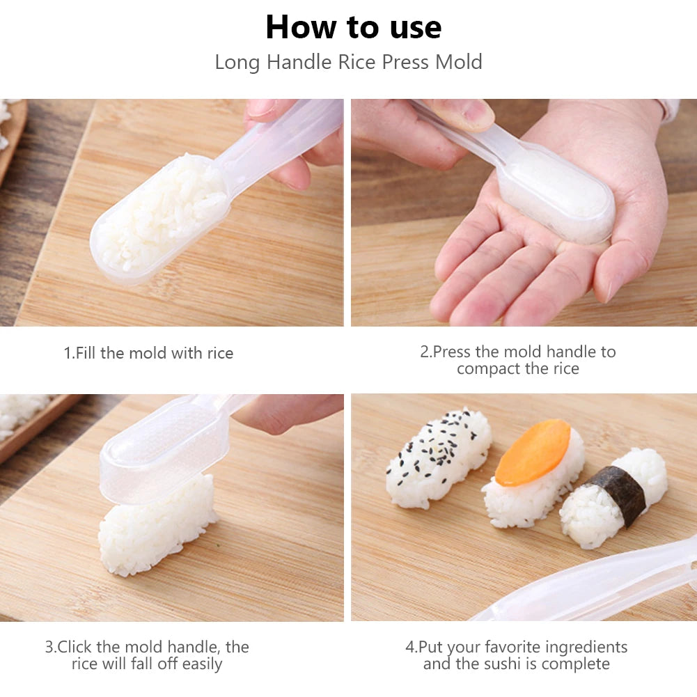 Kitchen Gadgets Tools Quick Sushi Device Accessories Bar-type Square Rice Maker Mold Set