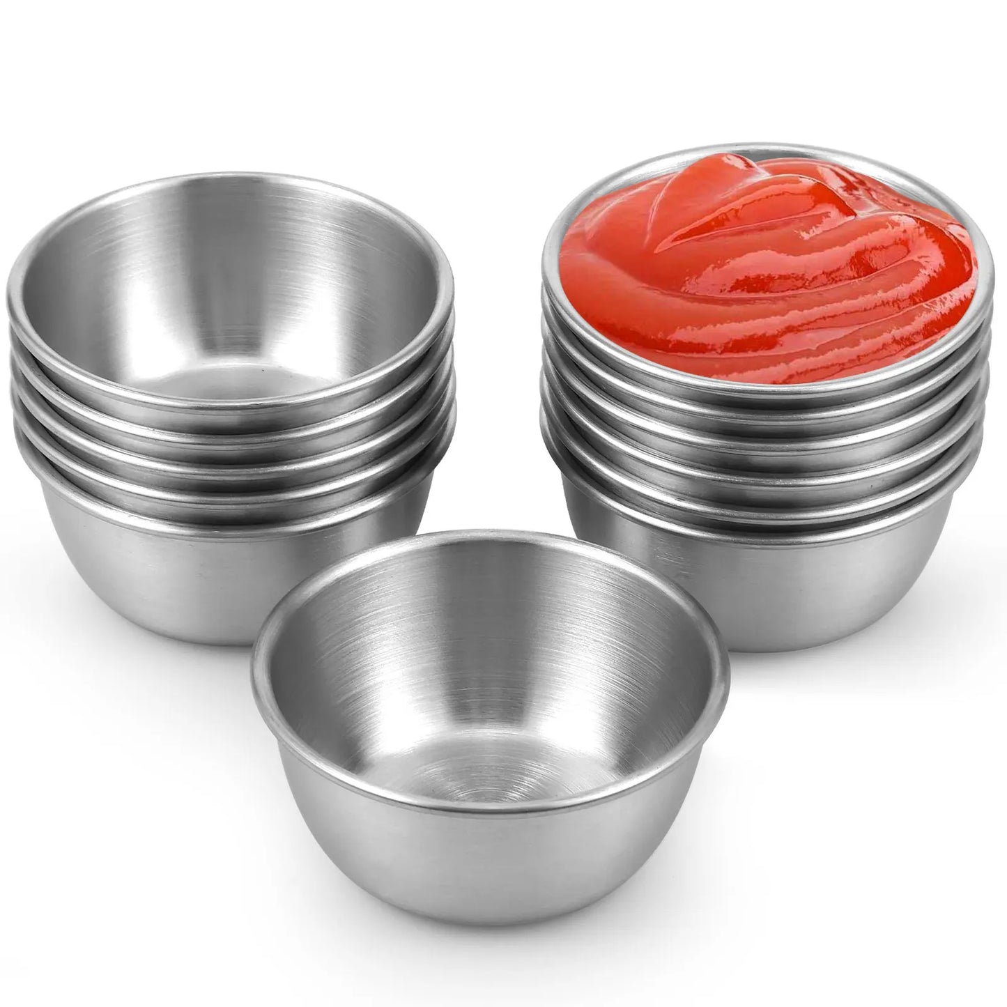Sauce Dipping Bowl Round Sauce Dishes Mini Reusable Seasoning Cups