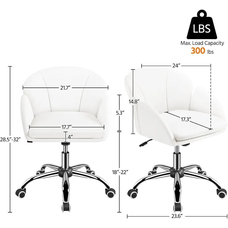 Home Office Leather chair with Armrests for Bedroom Computer