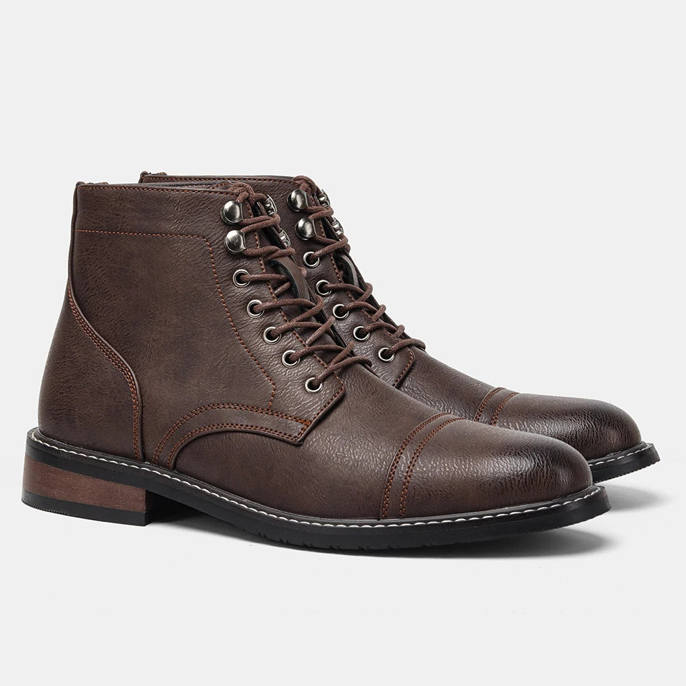 Brogue Men Chelsea Boots American style Comfortable Fashion Leather ankle Boots