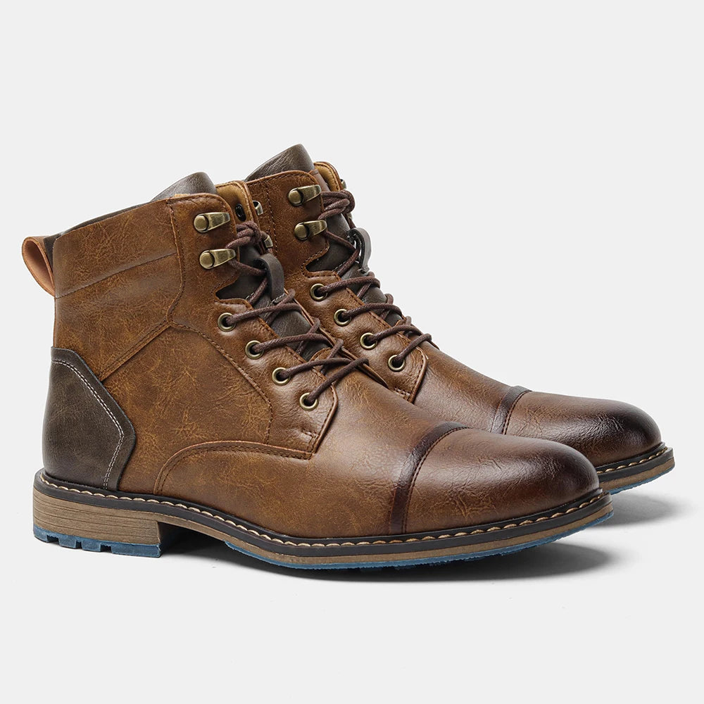 Brogue Men Chelsea Boots American style Comfortable Fashion Leather ankle Boots