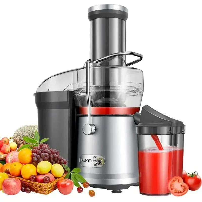 Juicer Machines with Titanium Enhanced Cut Disc, Dual Speeds .