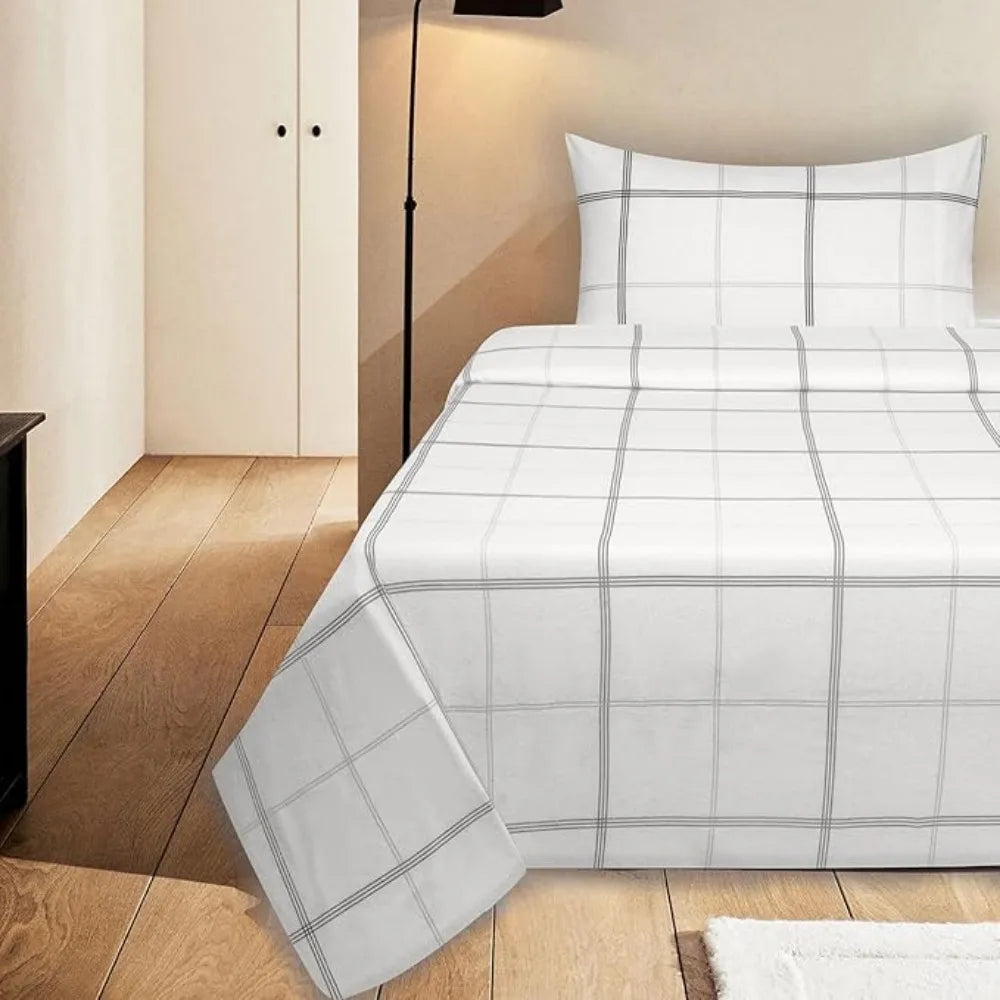 Cotton Printed Flannel Bed Sheet Set Super Soft, All Season and Pillow Set