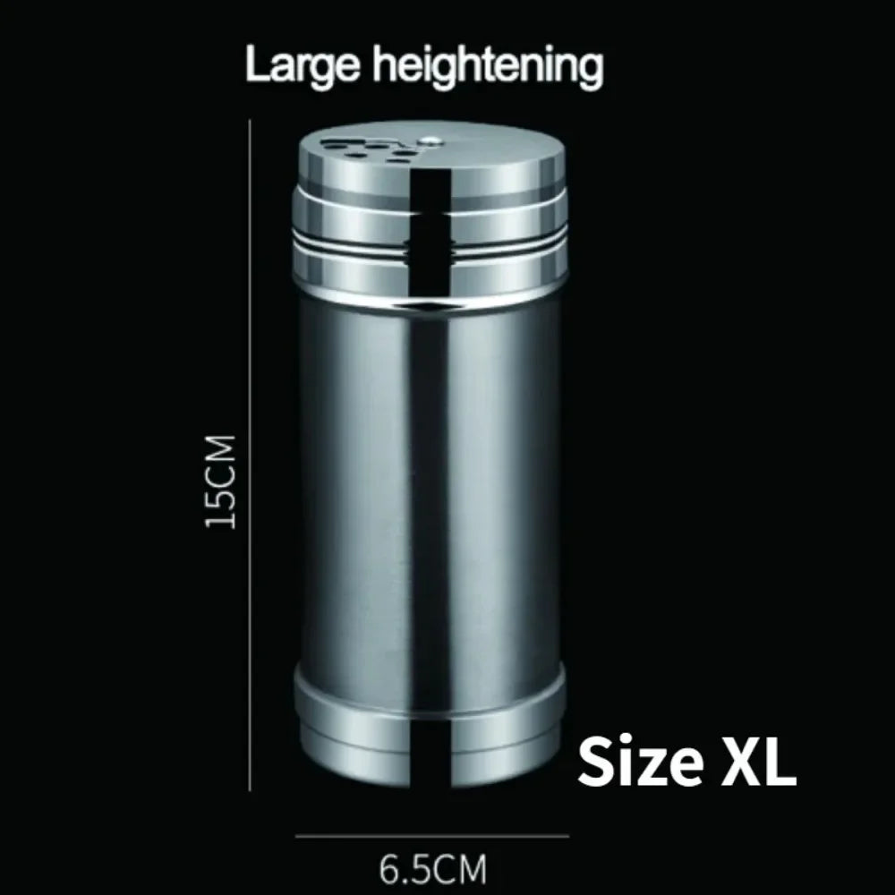 Salt Sugar Bottle Rotating Cover Stainless Steel Kitchen Gadgets Spice Pepper Shaker
