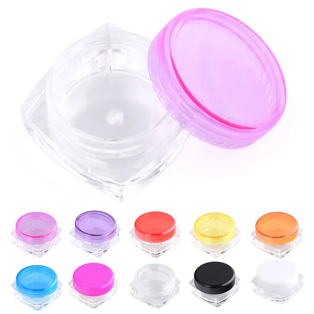 Cosmetic Plastic jars Transparent Bottles Lip Balm