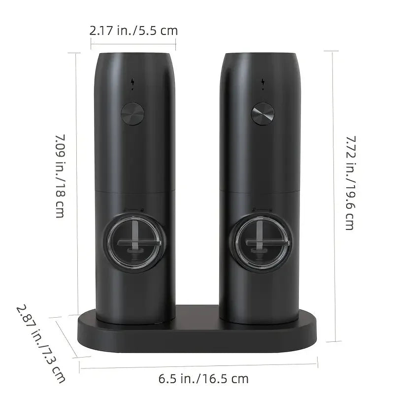 Automatic Salt And Pepper Grinder USB Rechargeable Light Kitchen Tool