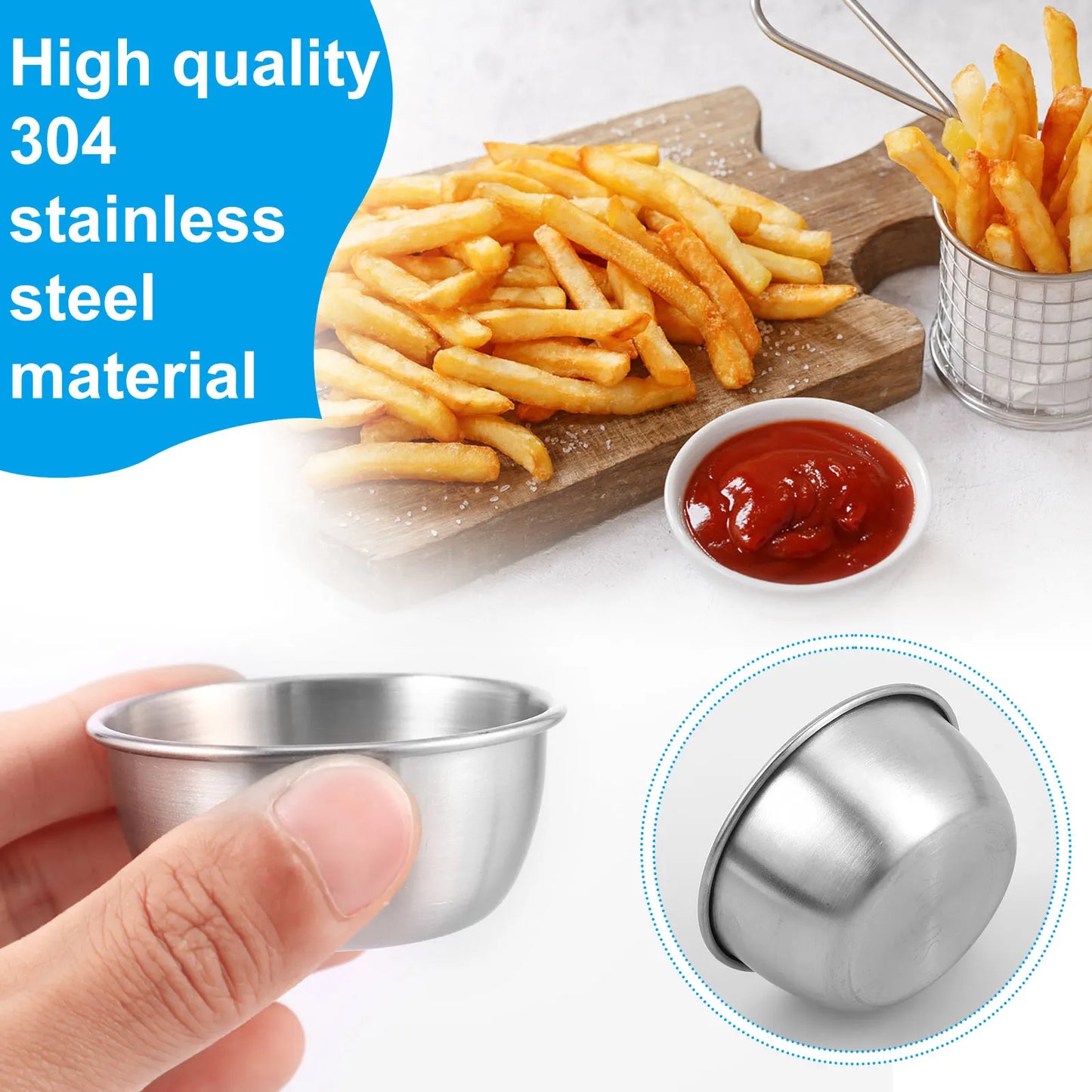 Sauce Dipping Bowl Round Sauce Dishes Mini Reusable Seasoning Cups