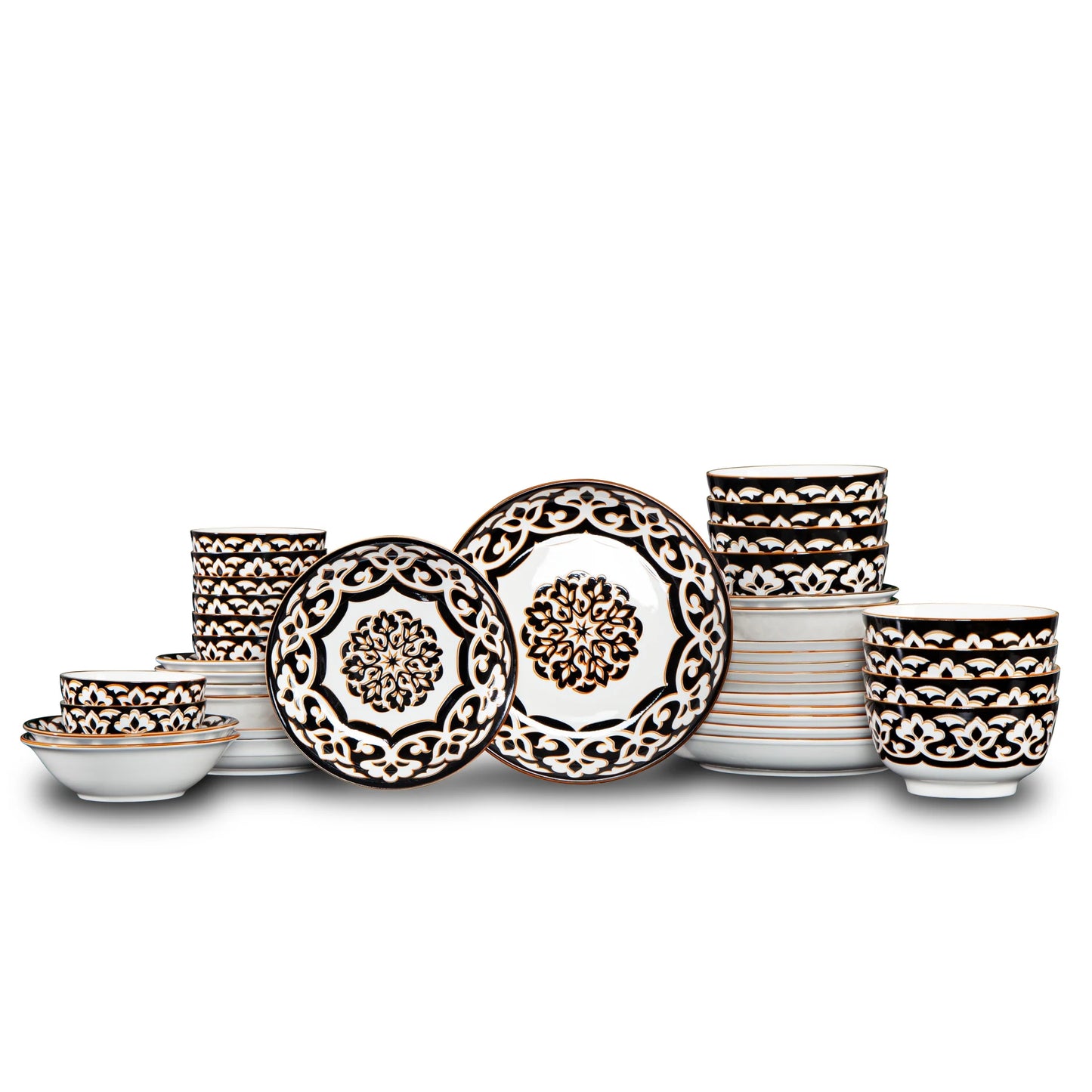 Dinnerware Set Plates and Bowls,Handmade Reactive Glaze Dishes Set,