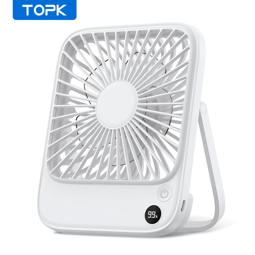 Portable Fan Electric Camping Battery USB Desk Small Silent for Room