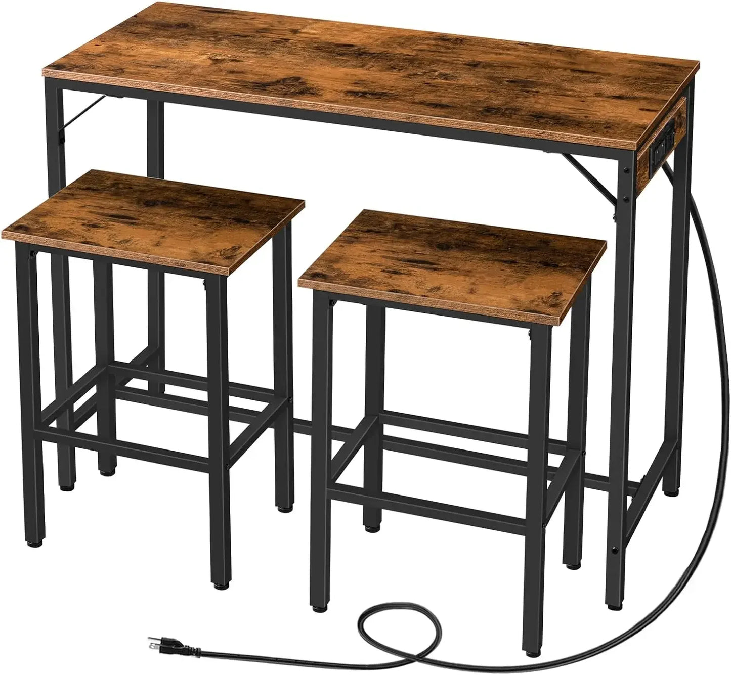 Dining Room Sets, Kitchen Bar Height Table with Stools of 2 Chair.