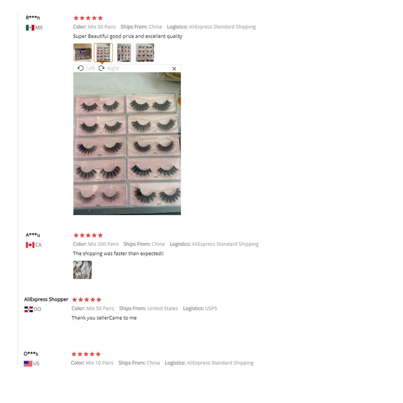 Bulk False Eyelashes For Makeup in Multiple Sizes