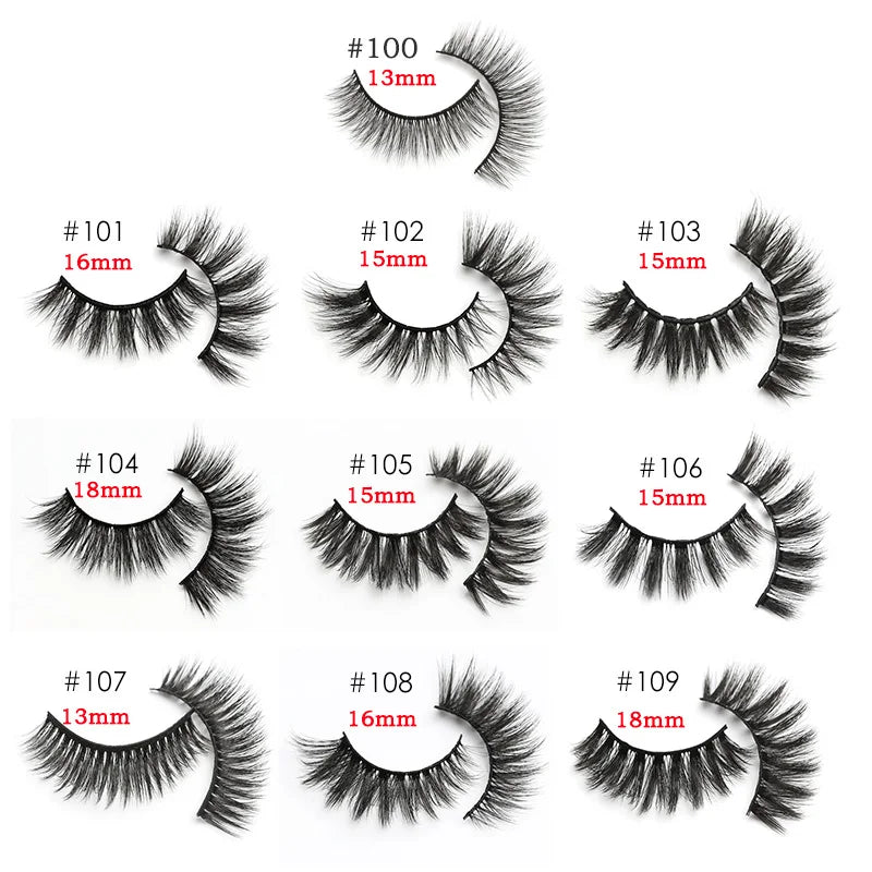 Bulk False Eyelashes For Makeup in Multiple Sizes