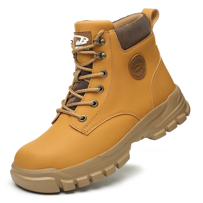 Men Safety Shoes Protective Sneakers Steel Toe Cap Anti-smash Work Shoes Fashion