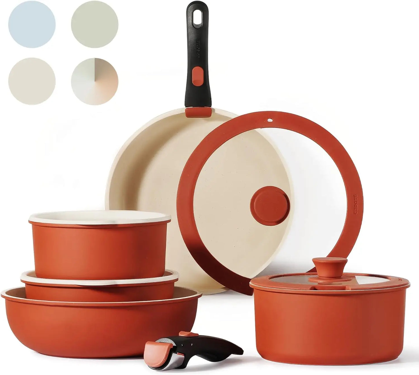 Nonstick Cookware Set Detachable Handle, Induction Kitchen