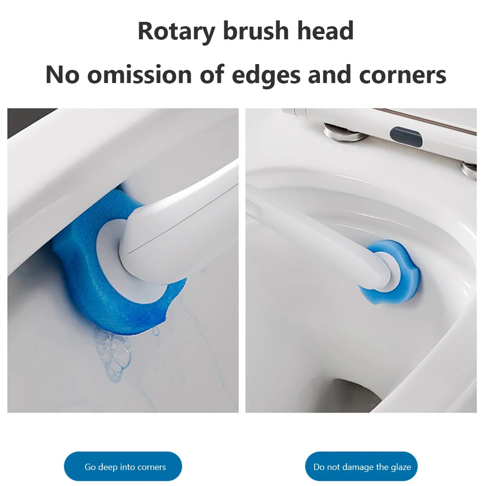 Disposable Toilet Bowl Brush Long Handle Cleaner & Replacement Heads