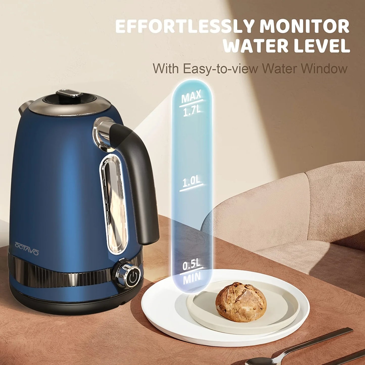 Electric Kettle, US Plug, Temperature Control With Heat Settings Kitchen and home