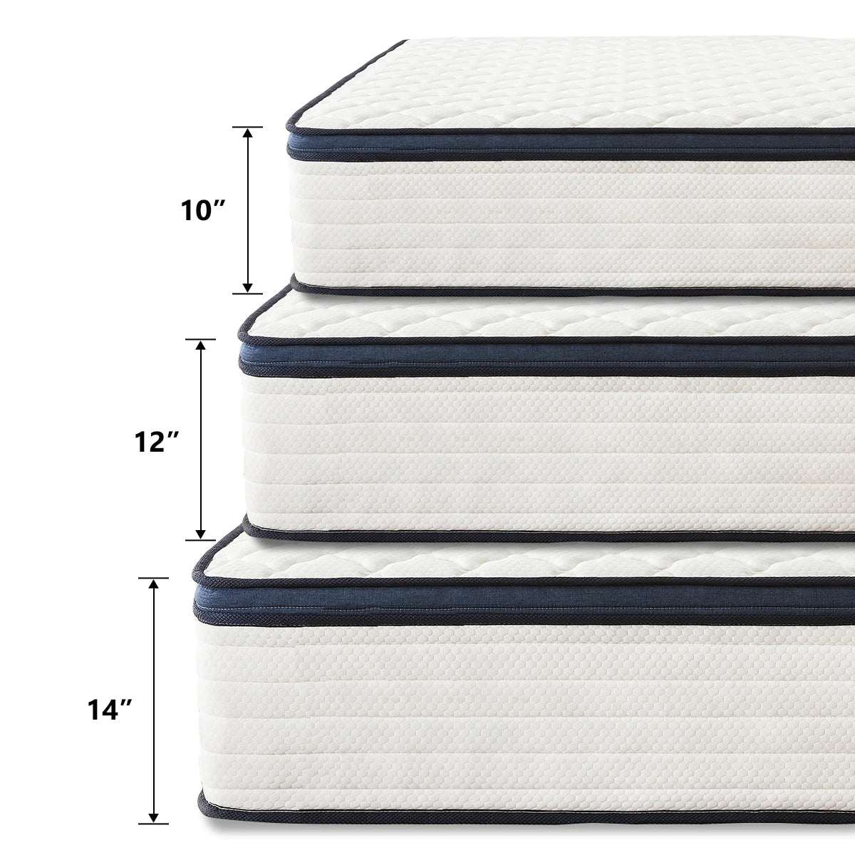 Queen Size Mattress Gel Memory Foam Hybrid Mattress , Pressure Relief, Medium Firm