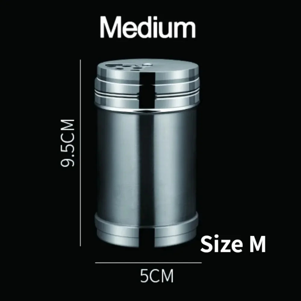 Salt Sugar Bottle Rotating Cover Stainless Steel Kitchen Gadgets Spice Pepper Shaker