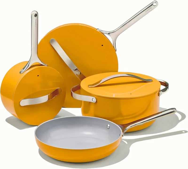 Nonstick Ceramic Cookware Set - Navy Oven & Safe, Pots and Pans Set