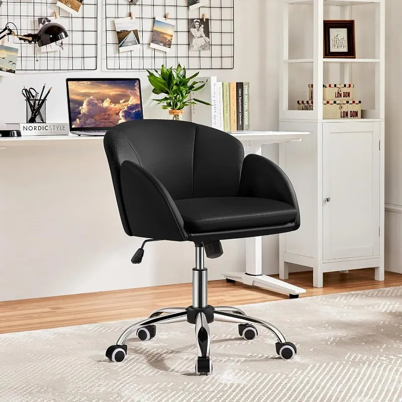 Home Office Leather chair with Armrests for Bedroom Computer