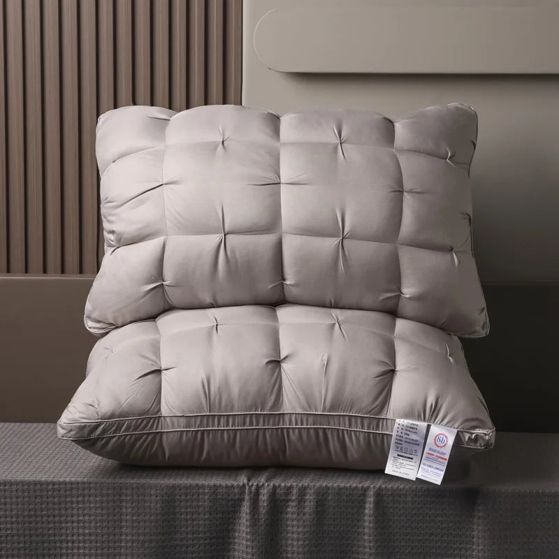 Luxurious Quality Pillow Deep Sleep Neck Support Non-Collapse High Pillow