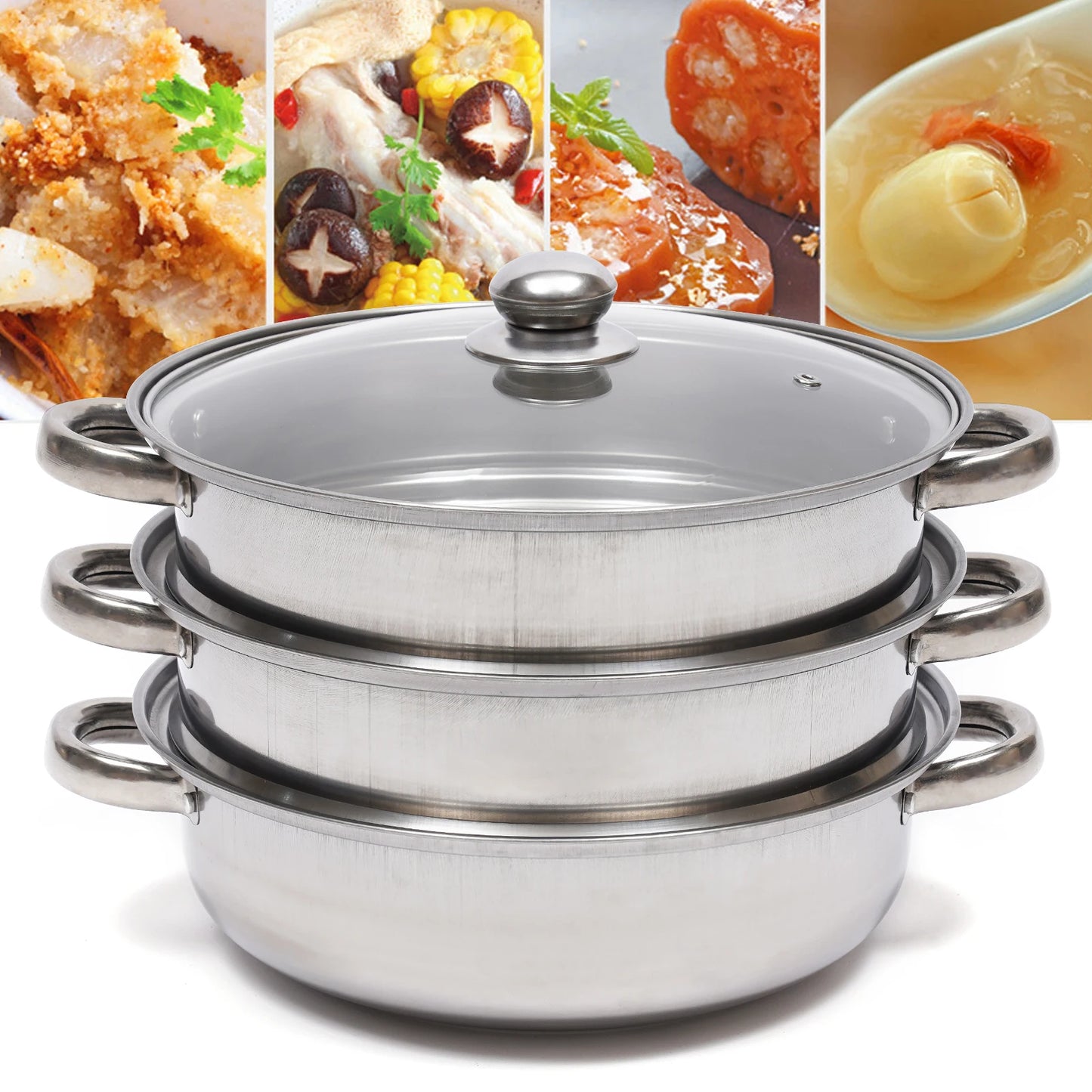 Multi-Functions Stainless Steel Explosion-Proof Steamer for Cooking