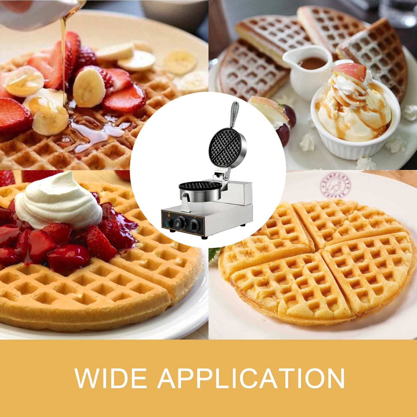 Electric Waffle Maker Nonstick Plate Cake Baking Machine Kitchen Appliance