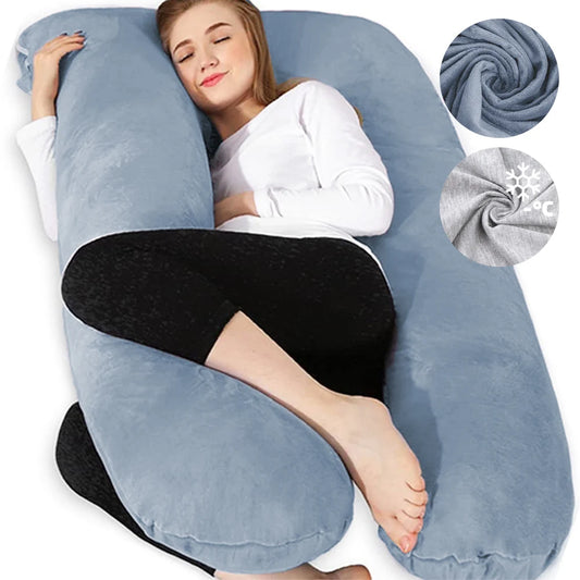 U Shape Pregnancy Pillows for Sleeping Large, Body Pillows for Adults