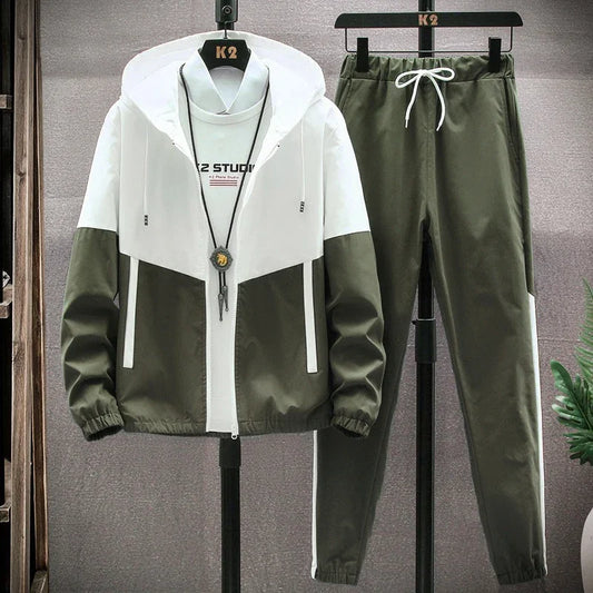 Men Tracksuit Hoodies Sets Hip Hop Streetwear Sports Suit
